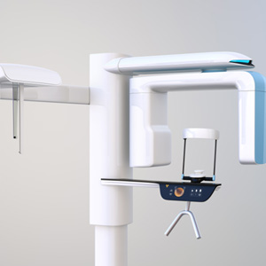 Close-up of CBCT scanner in dental office